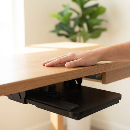 Adjustable Keyboard Tray – Slide-Out Under-Desk Holder with Height & Angle Control for Comfort Typing at Home & Office