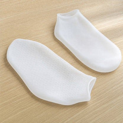 Women Foot Spa Pedicure Silicone Socks - Spa Gel Socks for Calluses, Foot Care After Pedicure, for Dry Cracked Feet