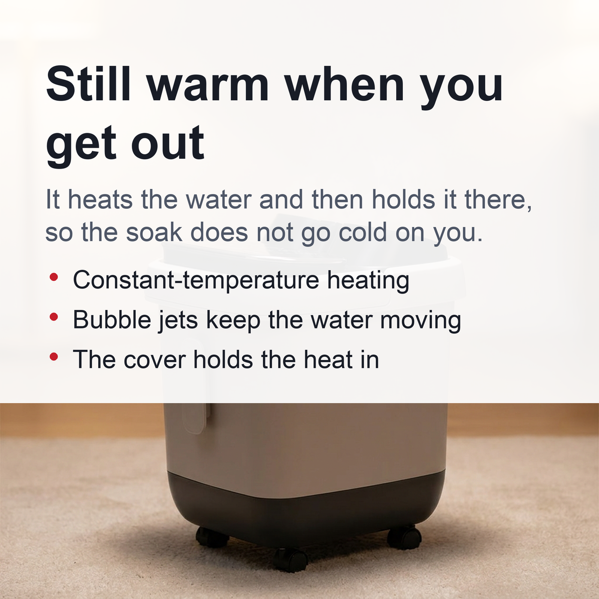 Automatic Foot Spa Bath – Heated Electric Massager Tub with Constant Temperature & Bubbles for Relaxing Feet Care