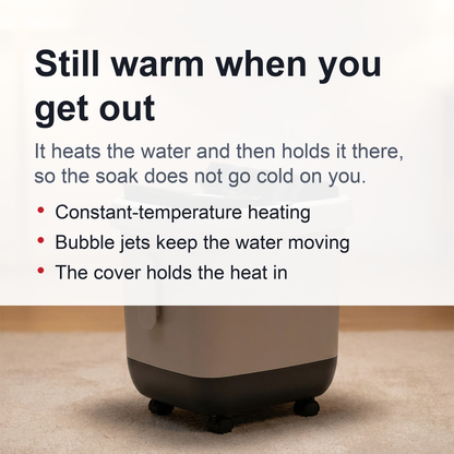 Automatic Foot Spa Bath – Heated Electric Massager Tub with Constant Temperature & Bubbles for Relaxing Feet Care