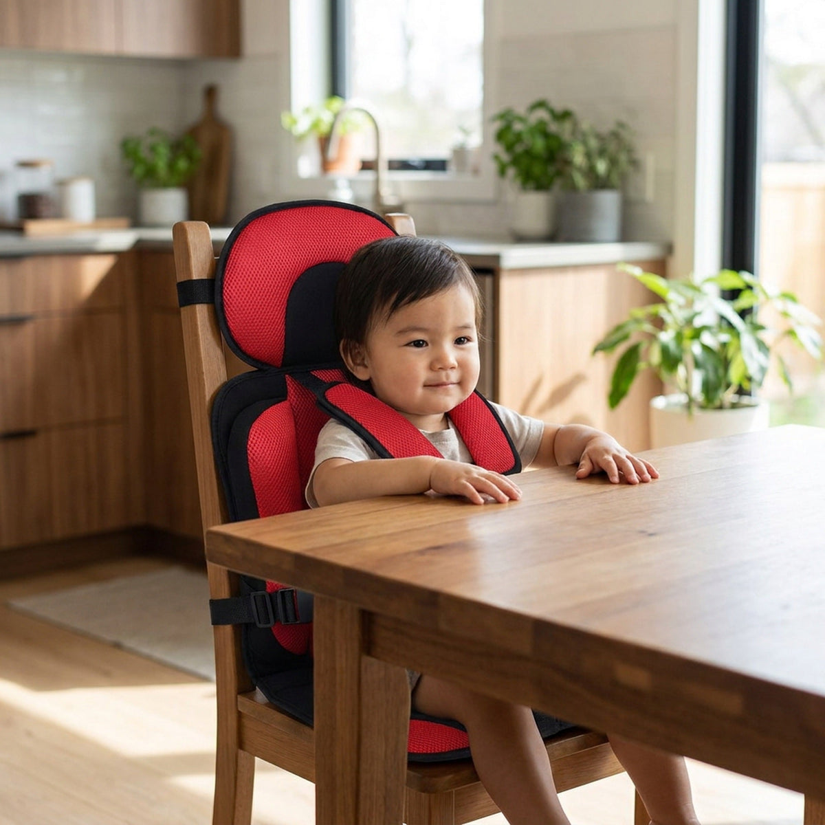Portable Padded Seat Liner with Support Harness - for Strollers, High Chairs & Dining Chairs