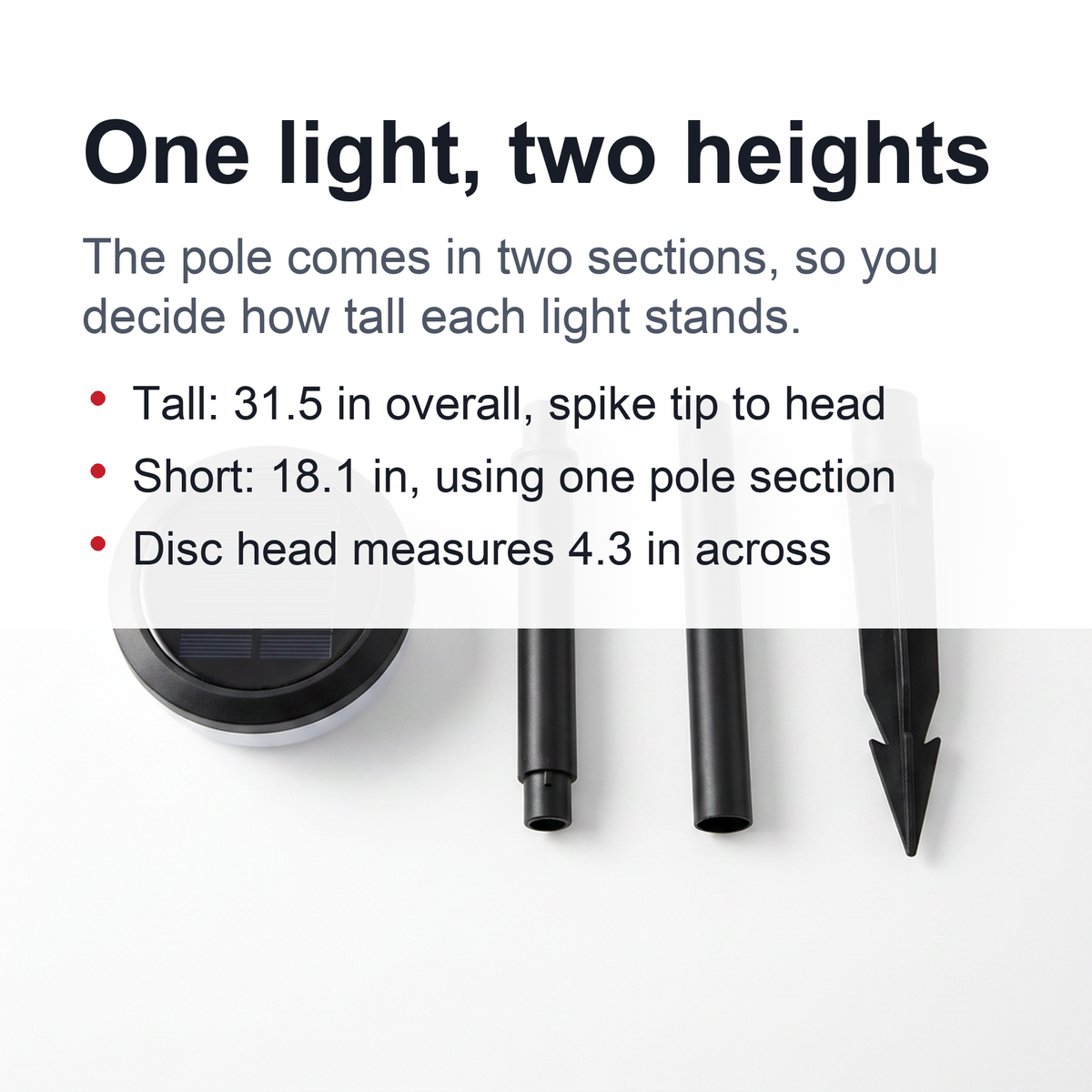 Solar Garden Pathway Lights - Adjustable-Height Path Markers with Auto Dusk-to-Dawn, 2 or 6 Lights
