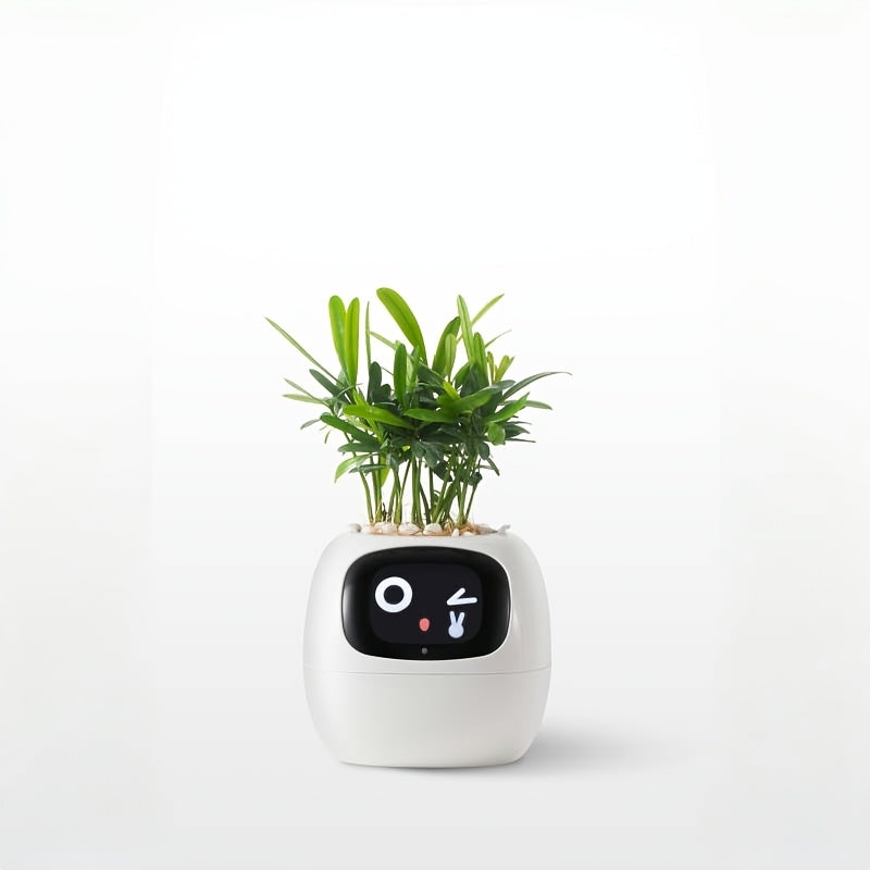 Ivy Smart Planter Robot – Interactive AI Plant Pot with Sensors, Emoticons and Personalized Lighting for Smart Indoor Plant Care