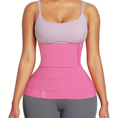 Women’s Silicone Waist Trainer Sauna Belt – Adjustable Body Shaper Wrap for Tummy Control, Weight Loss, and Workout Support