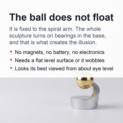 Gravity Defying Kinetic Desk Toy - Desktop Stress Relief Toy, Aluminum Alloy Decompression