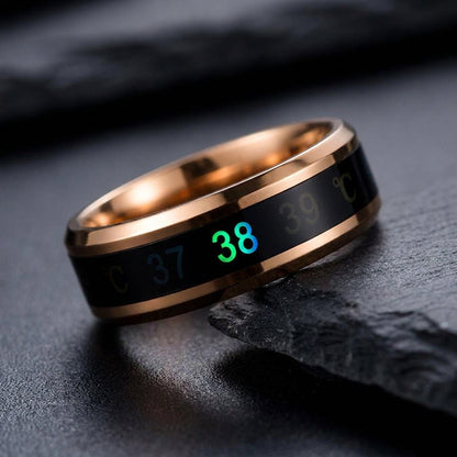 Temperature Mood Ring – Stainless Steel Color Changing Ring for Men & Women