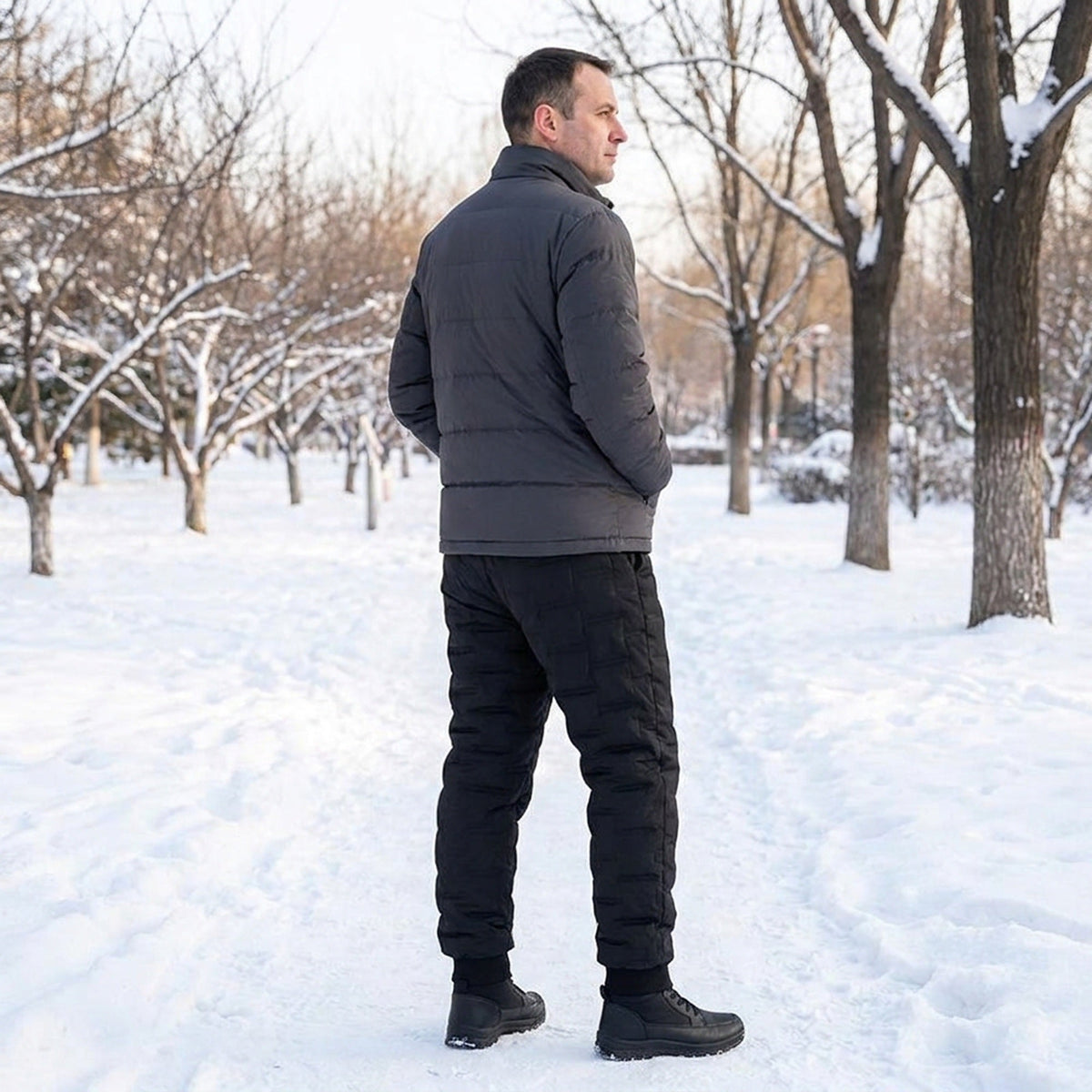 Winter Pants for Men – Fleece Lined or Quilted Puffer Thermal Joggers
