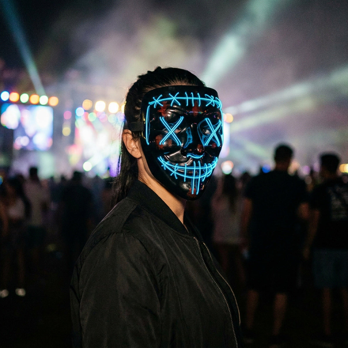 LED Halloween Mask - Light Up Mask for Festival & Cosplay