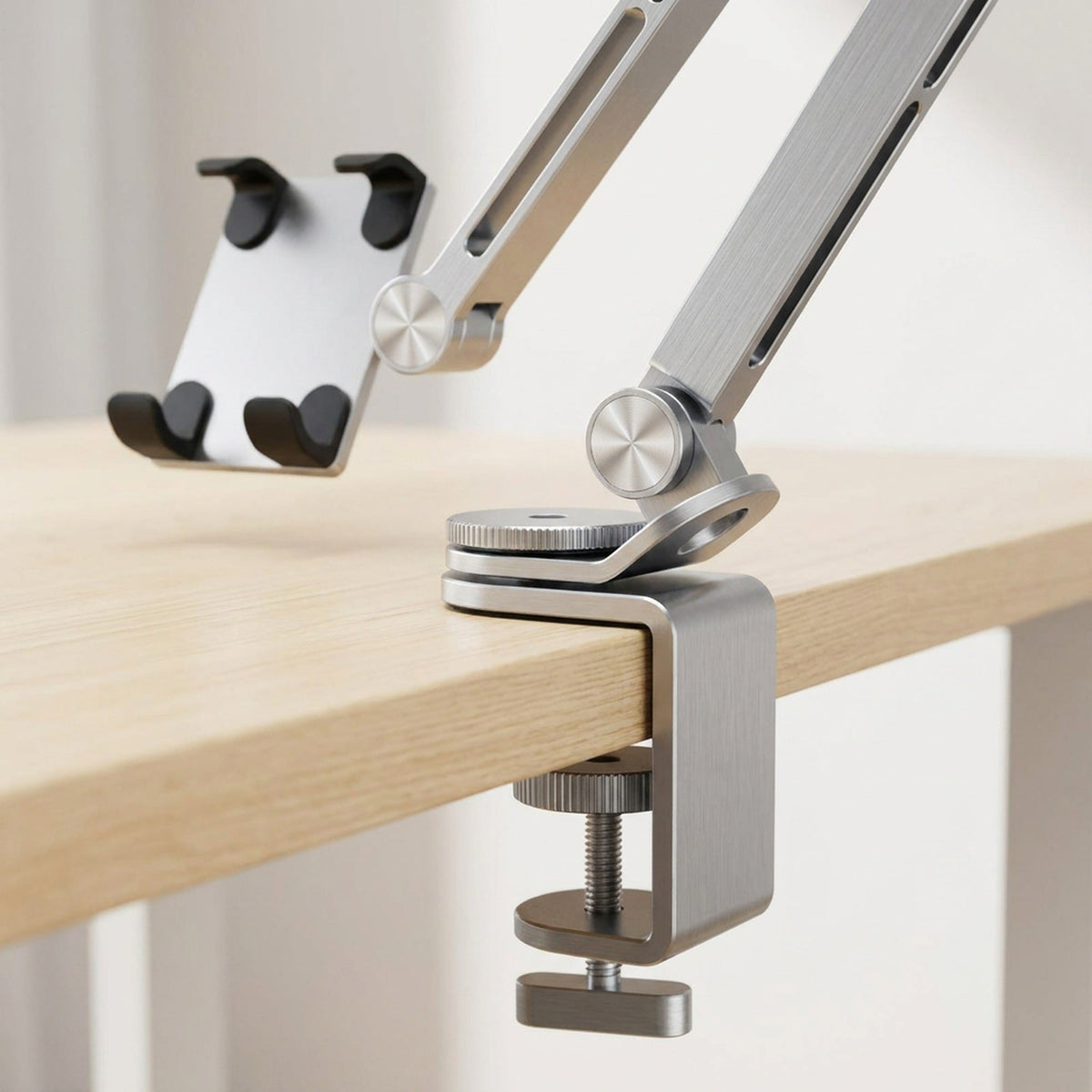 Adjustable Rotating Tablet Stand Holder - Portable Monitor Tablet Holder, Pad and Phone Clip Mount