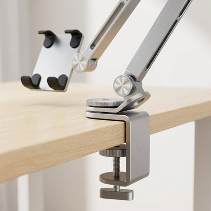 Adjustable Rotating Tablet Stand Holder - Portable Monitor Tablet Holder, Pad and Phone Clip Mount