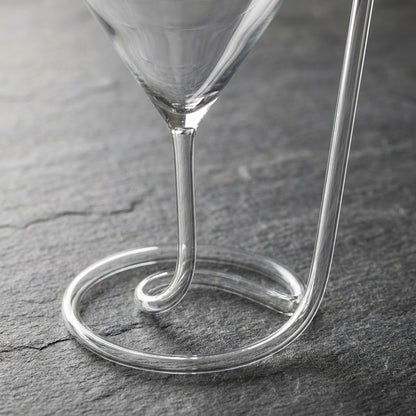Spiral Straw Cocktail Glass– Stylish Triangle Wine Glass with Built-in Straw for Martini, Whiskey & Party Elegance