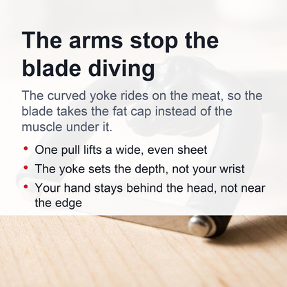 Handheld Meat Cutter Slicer - Fat Trimmer for Trimming Brisket, Fat Cap Remover for Beef and Pork