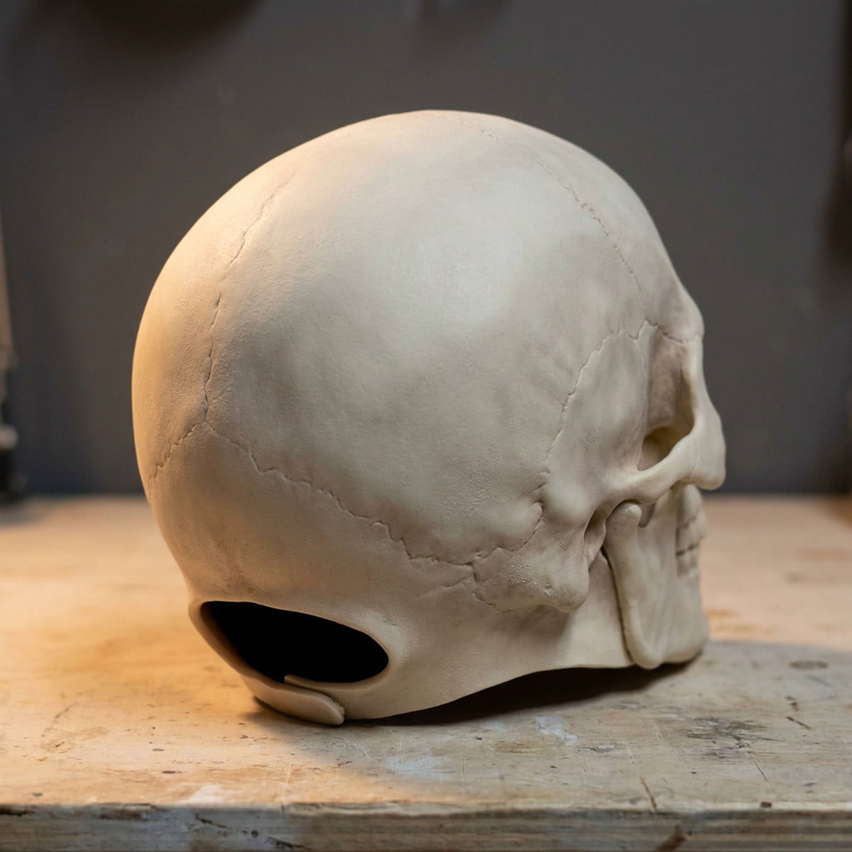 Movable Mouth Skull Mask - Halloween Full Head Skeleton Mask