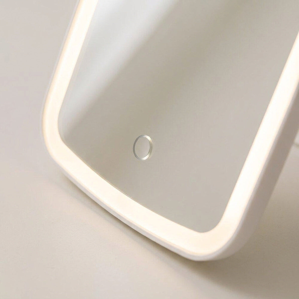 Touch-Sensitive Portable Makeup Mirror - With LED Brightness, Adjustable and USB Rechargeable