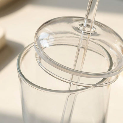 Glass Cup with Lid and Glass Straw – 15 oz Reusable Clear Tumbler for Iced Coffee & Cold Drinks