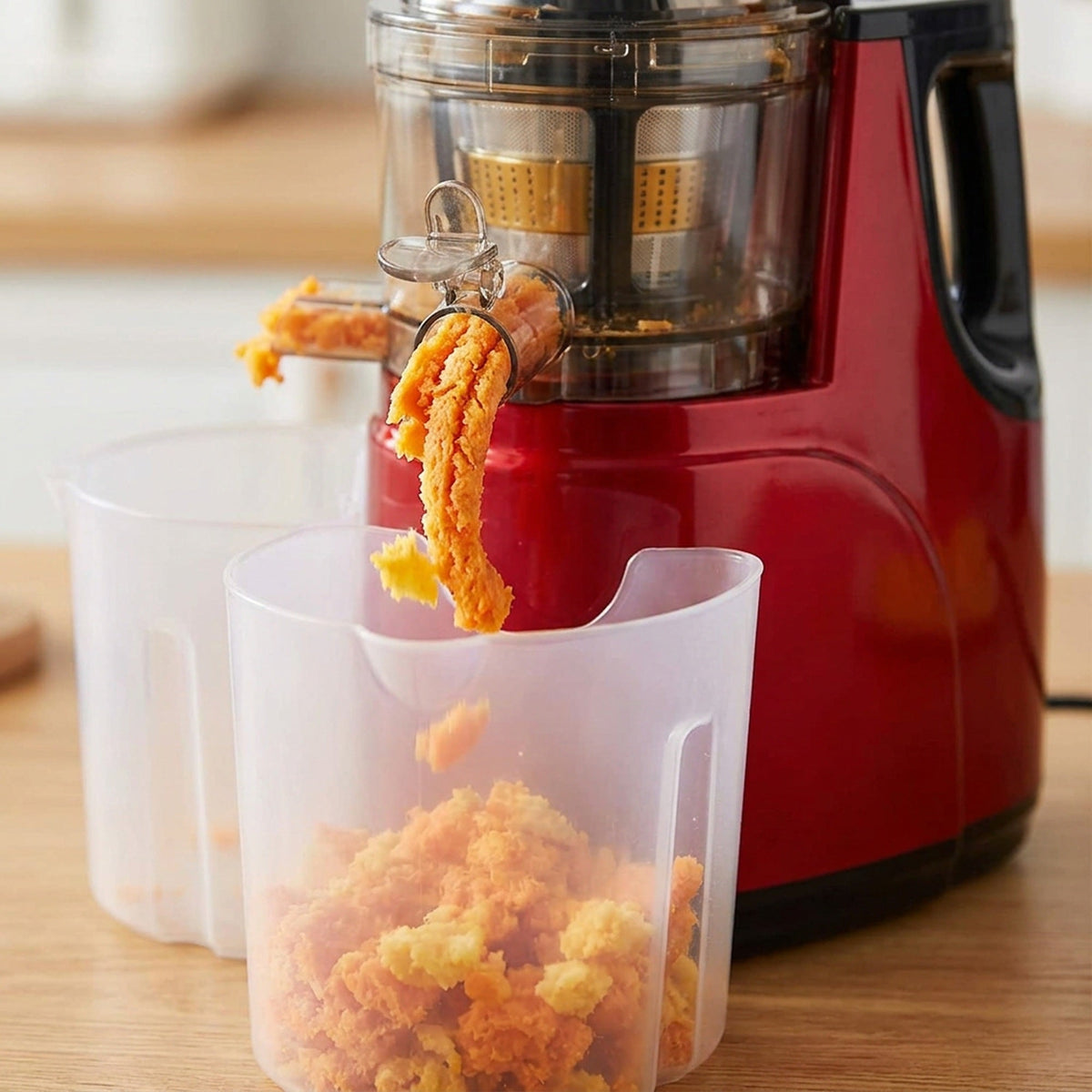 Automatic Slow Juicer – 90mm Whole-Fruit Chute, High-Torque Cold Press for Celery, Carrots, Apples & Leafy Greens with Built-In Pulp Separation