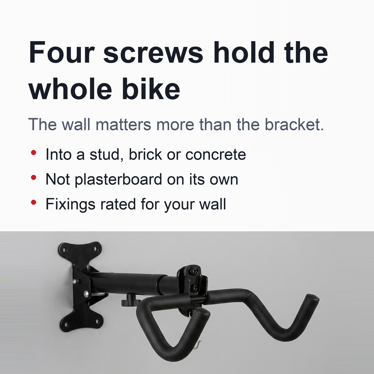 Space-Saving Bike Wall Mount Rack – Foldable Bicycle Hanger with Rim Protection