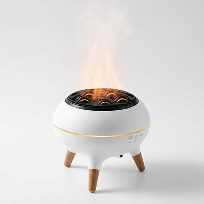 Jellyfish and Flame Model Aromatherapy Humidifier with Night Light – Soothing Atmosphere Lamp for Home & Office Relaxation