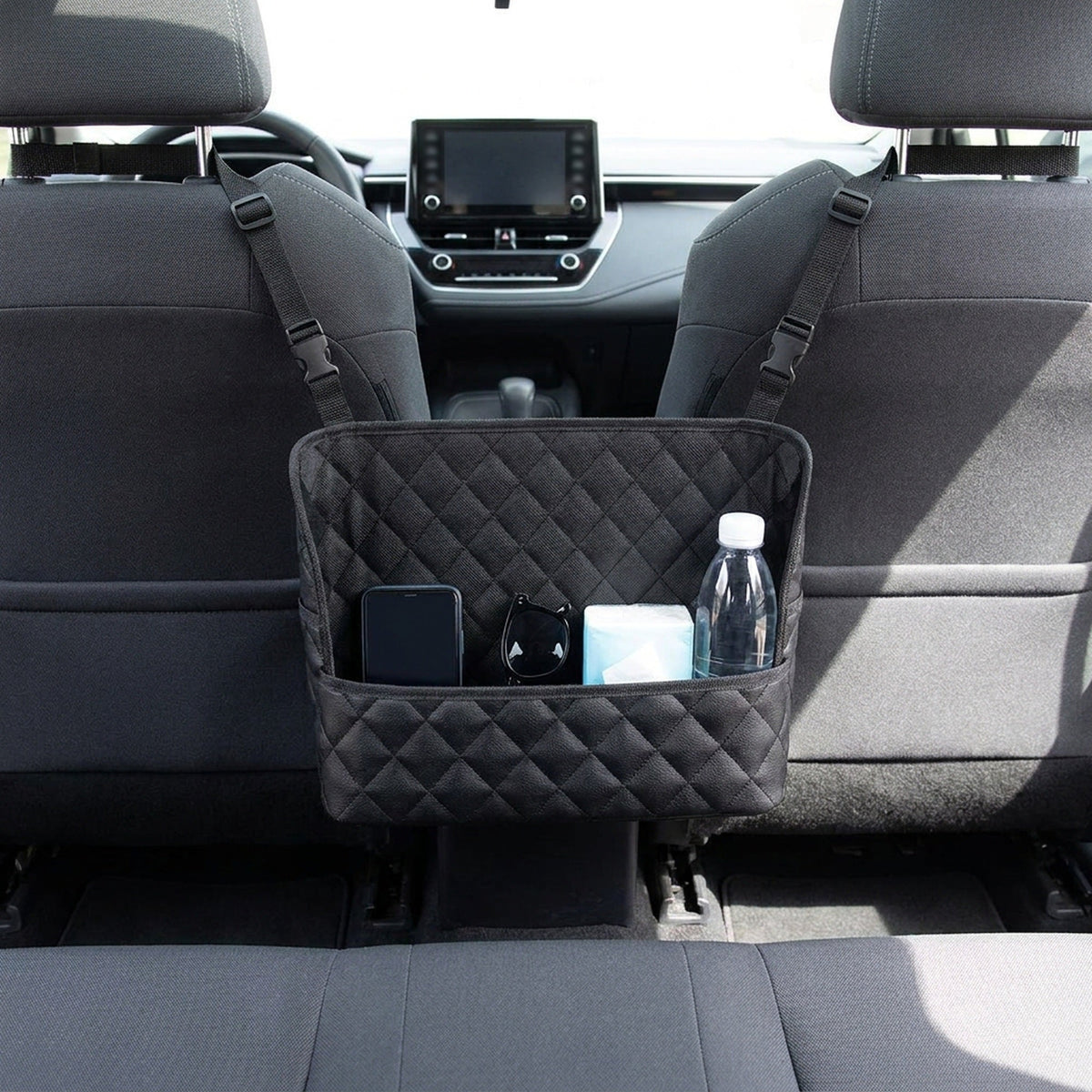 PU Leather Car Seat Back Organizer – Large Capacity Purse Holder & Storage Bag Between Front Seats