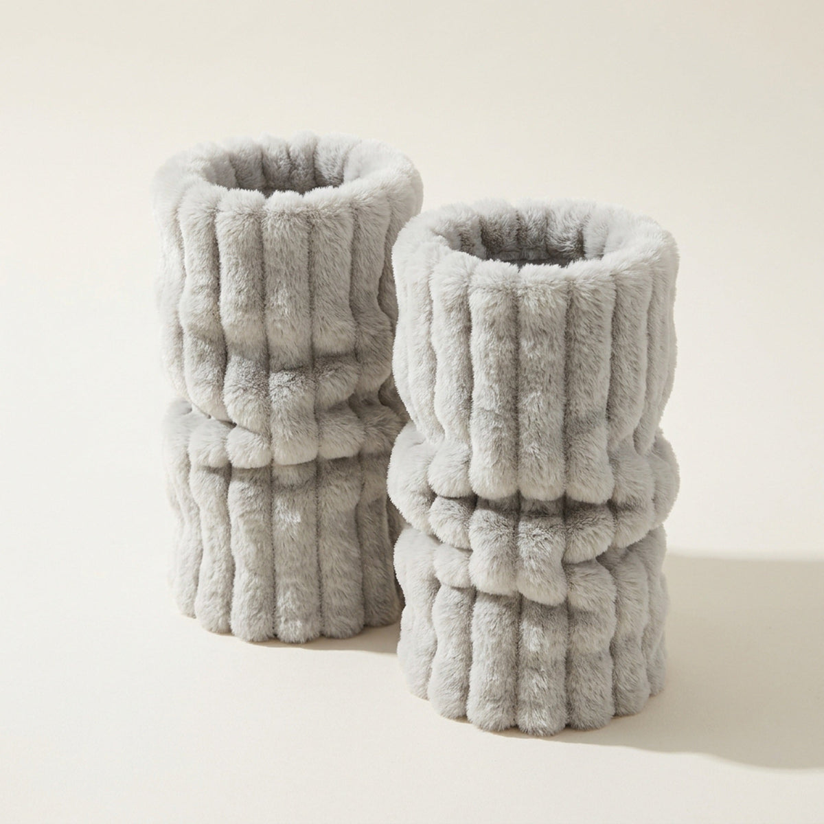 Faux Fur Leg Warmers for Women – Thick Imitation Mink Plush, Mid-Length