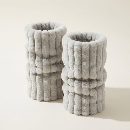 Faux Fur Leg Warmers for Women – Thick Imitation Mink Plush, Mid-Length