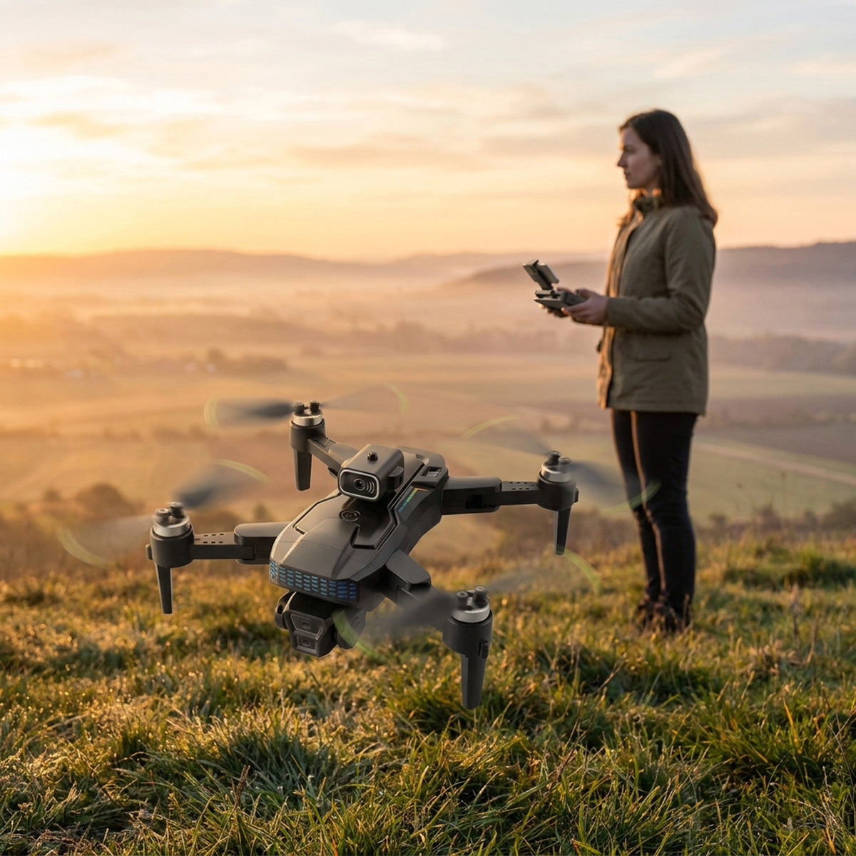 GPS Drone with Camera – Foldable Long-Range Quadcopter with Follow-Me and Gesture Control