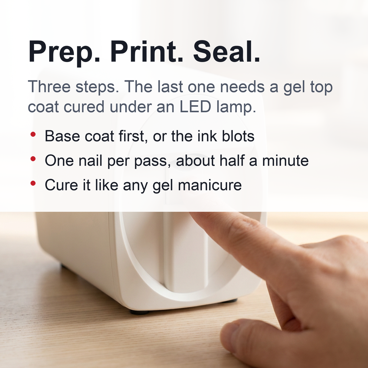 Smart Nail Printer – 3D Portable WiFi DIY Nail Art Machine, 2400DPI High-Resolution Design for Home or Professional Nail Salon Use