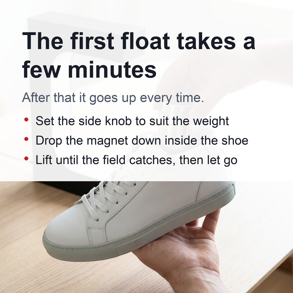 Levitating Shoe Display Stand - Magnetic Levitation Shoe Stand with LED Light