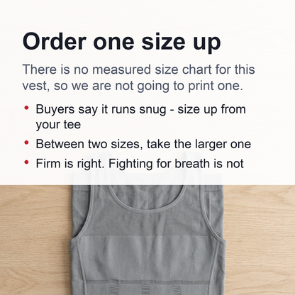 Men’s Compression Body Shaper Tank Top – Slimming Vest with Firm Control for Fitness, Posture Support, and Everyday Wear