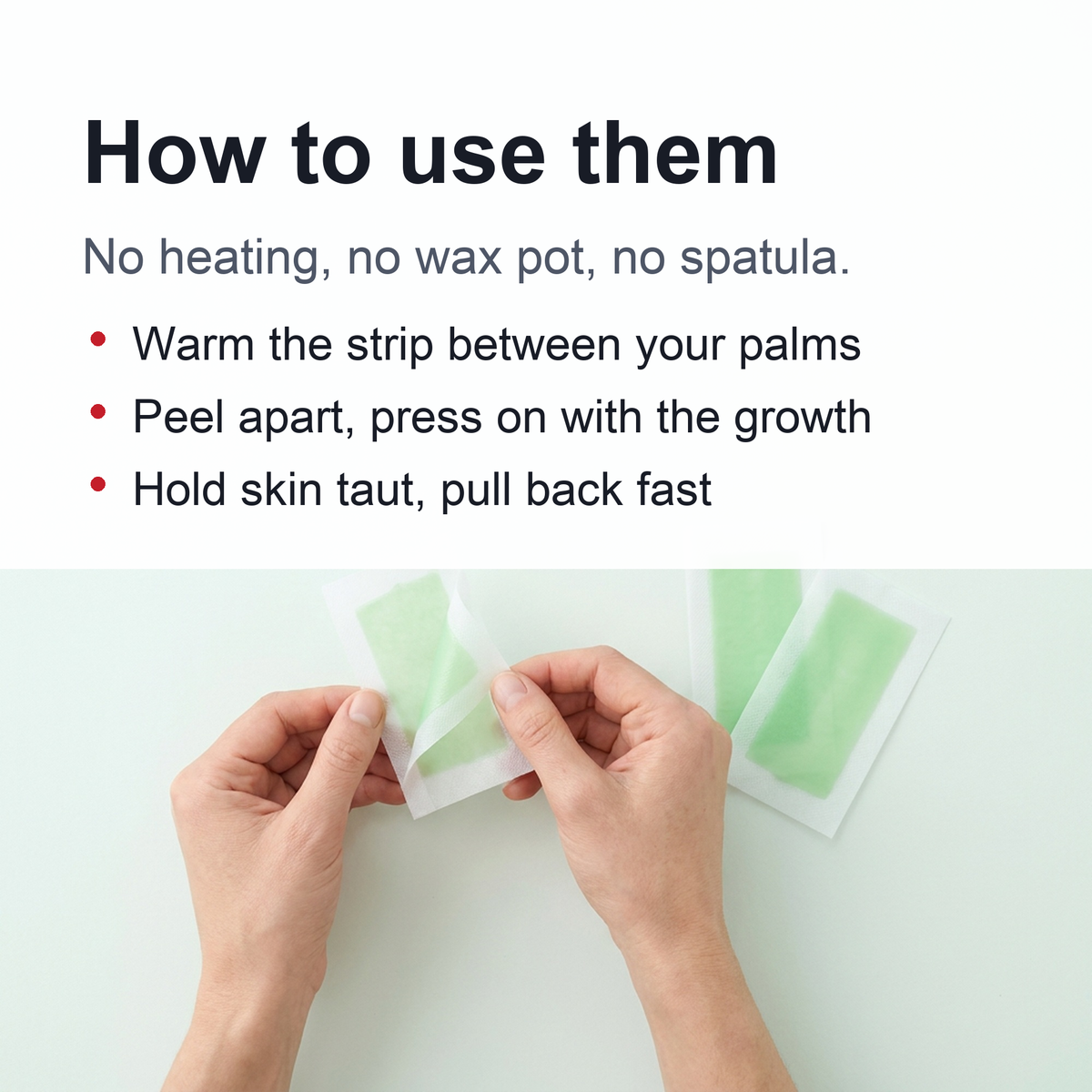 Face Wax Strips – 20 Ready-to-Use Hair Removal Strips for Upper Lip, Chin & Brows in Aloe Vera, Rose or Lemon