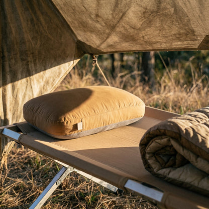 Memory Foam Camping Pillow - Full-Size Rollable Camp Pillow with Removable Washable Cover and Stuff Sack