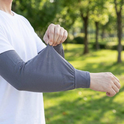 Loose Sun Sleeves for Men - Breathable Mesh Arm Covers for Cycling, Wrist or Hand Coverage