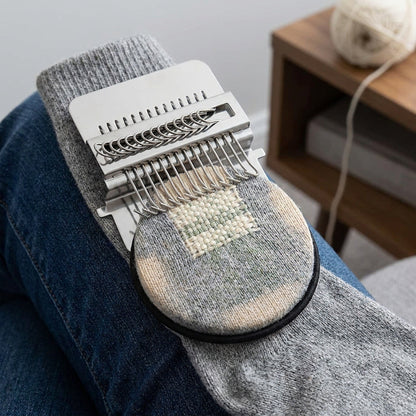 Darning Mini Loom Machine - Handy Small Loom Kit for Beginners, Quickly Repair Jeans, Repair Holes, DIY Beautiful Weaving