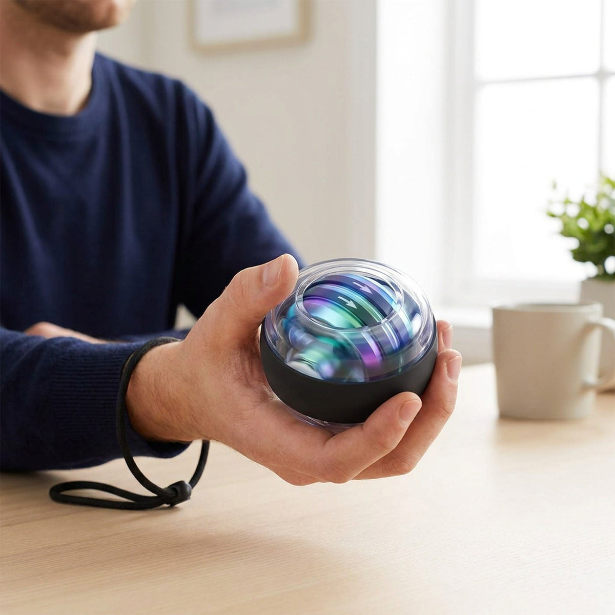 Gyro Power Ball - Exerciser Gyro Ball for Strengthen Arms, Fingers, Wrist Bones and Muscles