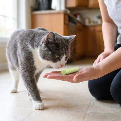 Cat Grass Teething Stick - Professional Natural Cat Grass Sticks Grinding Rod Toy (6 pcs)
