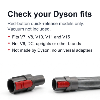Dog Vacuum Brush Kit – Slicker & Dematting Comb Heads Compatible with Dyson V7 V8 V10 V11 V15, with Trigger Lock and 59 in Extension Hose
