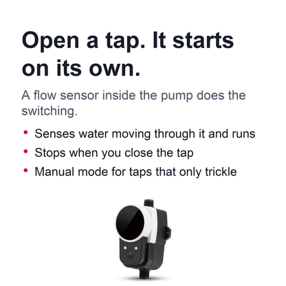 24V Brushless Water Booster Pump – Flow-Sensing Automatic Pressure Pump for Shower, Faucet and Water Heater Lines