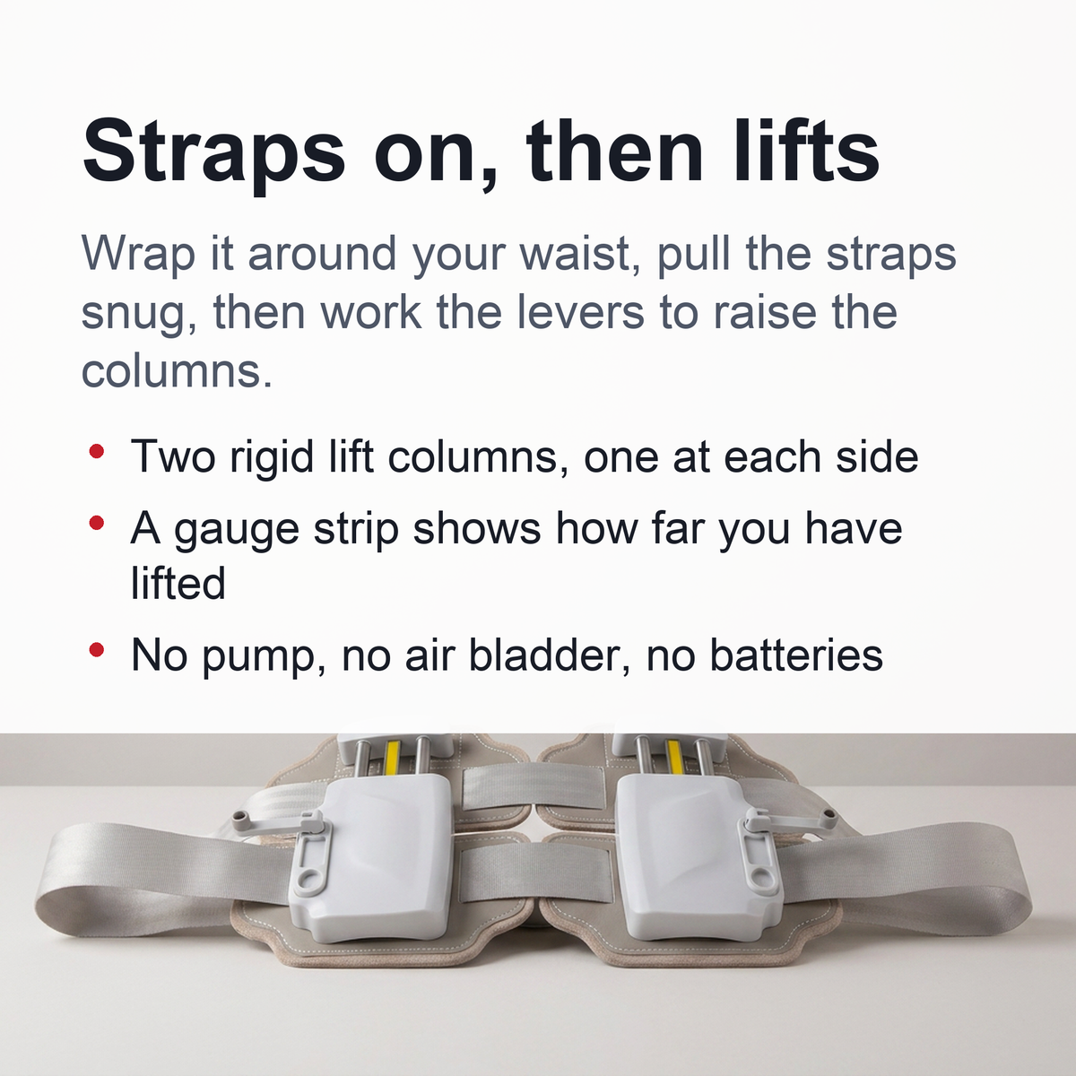 Lumbar Decompression Belt – Home Traction Device for Lower Back Pain, Herniated Disc Therapy, and Spine Support Relief
