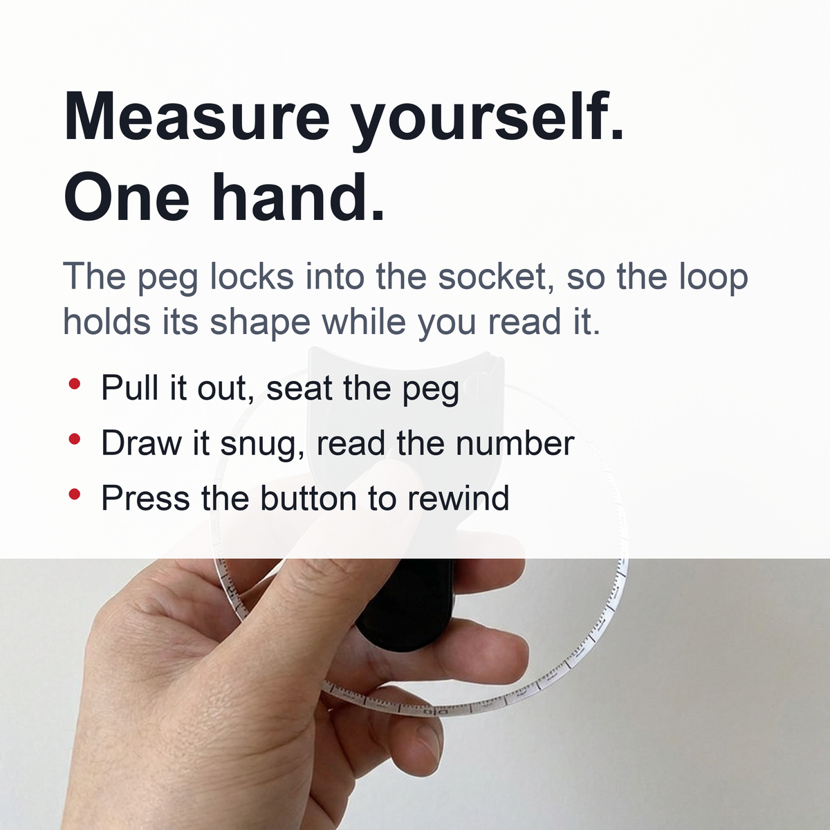Automatic Retractable Body Tape Measure - Self-Locking Measuring Tape for Waist, Hips, Bust, Arms & Thighs