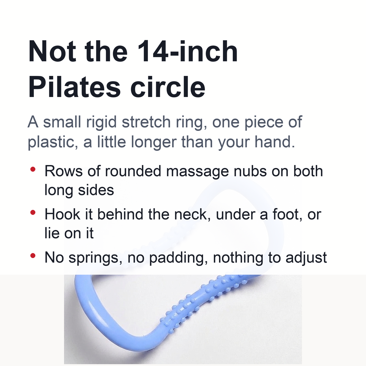 Magic Pilates Ring – Small Yoga Stretch Ring with Massage Nubs for Neck, Back & Calf