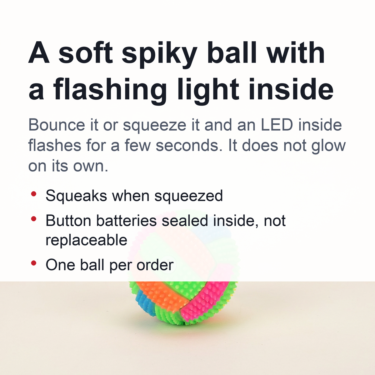 Glow-in-the-Dark Squeaky Dog Ball Toy – Light-Up Playtime for Pets, Easy to Clean!