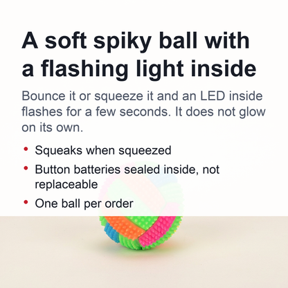 Glow-in-the-Dark Squeaky Dog Ball Toy – Light-Up Playtime for Pets, Easy to Clean!
