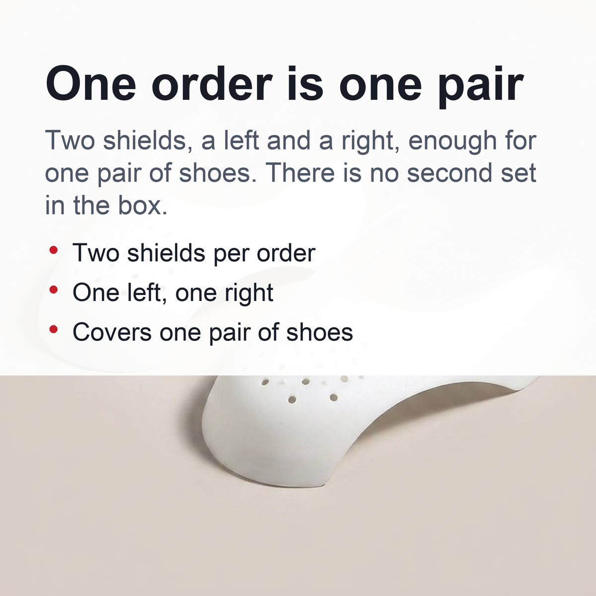 Universal Anti-Crease Sneaker Shields - 1 Pair (Left + Right) Toe Box Crease Protectors
