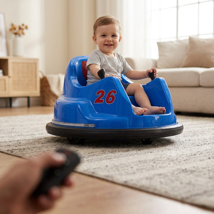 Electric Bumper Car - Kids & Toddlers' Toy Electric Ride On with Remote Control, LED Lights, 360 Degree Spin, 2 Speed