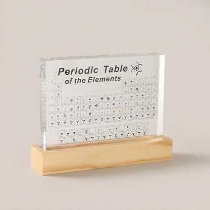 Acrylic Periodic Table with Real Elements – Perfect Gift for Science Enthusiasts & Students