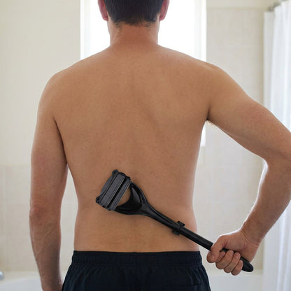 Men's Back Shaver, Two Head Blade, Easy Grip & Retractable Handle