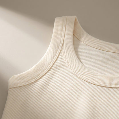 Women’s Basic Ribbed Tank Top – Solid Round Neck Camisole with Stretch Fit for 2026 Summer Wardrobe Essentials