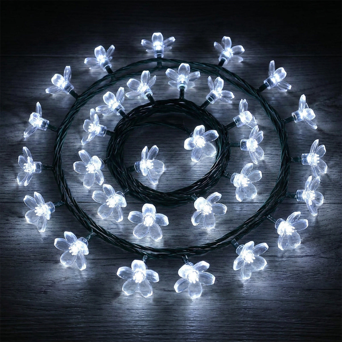 Cherry Blossom Fairy String Lights - Solar or Battery Powered, for Gardens, Weddings, Patios & Christmas Decor