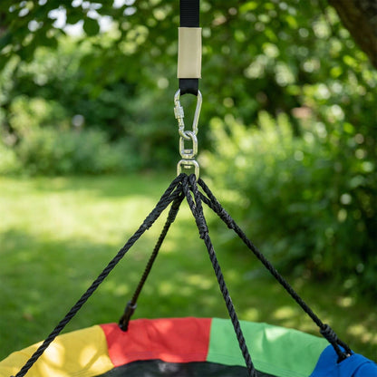43-Inch Saucer Tree Swing for Kids – 360° Rotating Waterproof Nest Hammock Seat, Tree Straps and Swivel Included