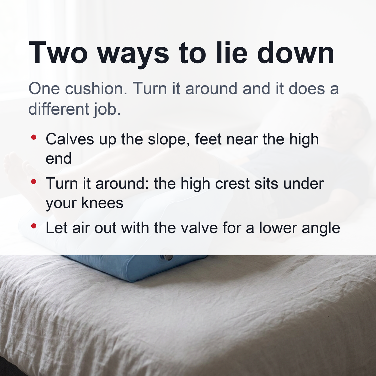 Leg & Knee Wedge Relief Cushion - 2-In-1